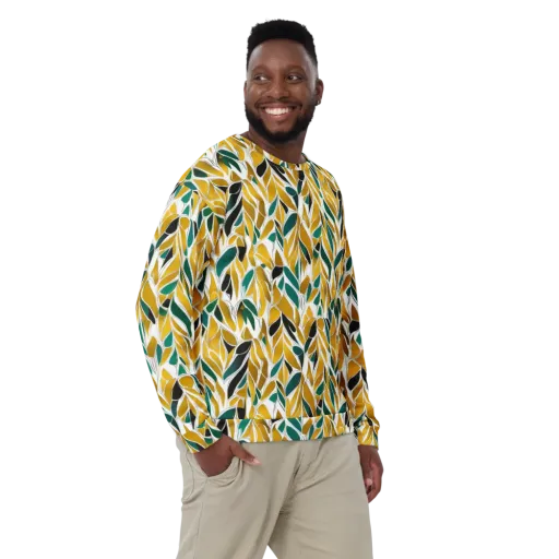 Verdant Marigold on a Sweatshirt