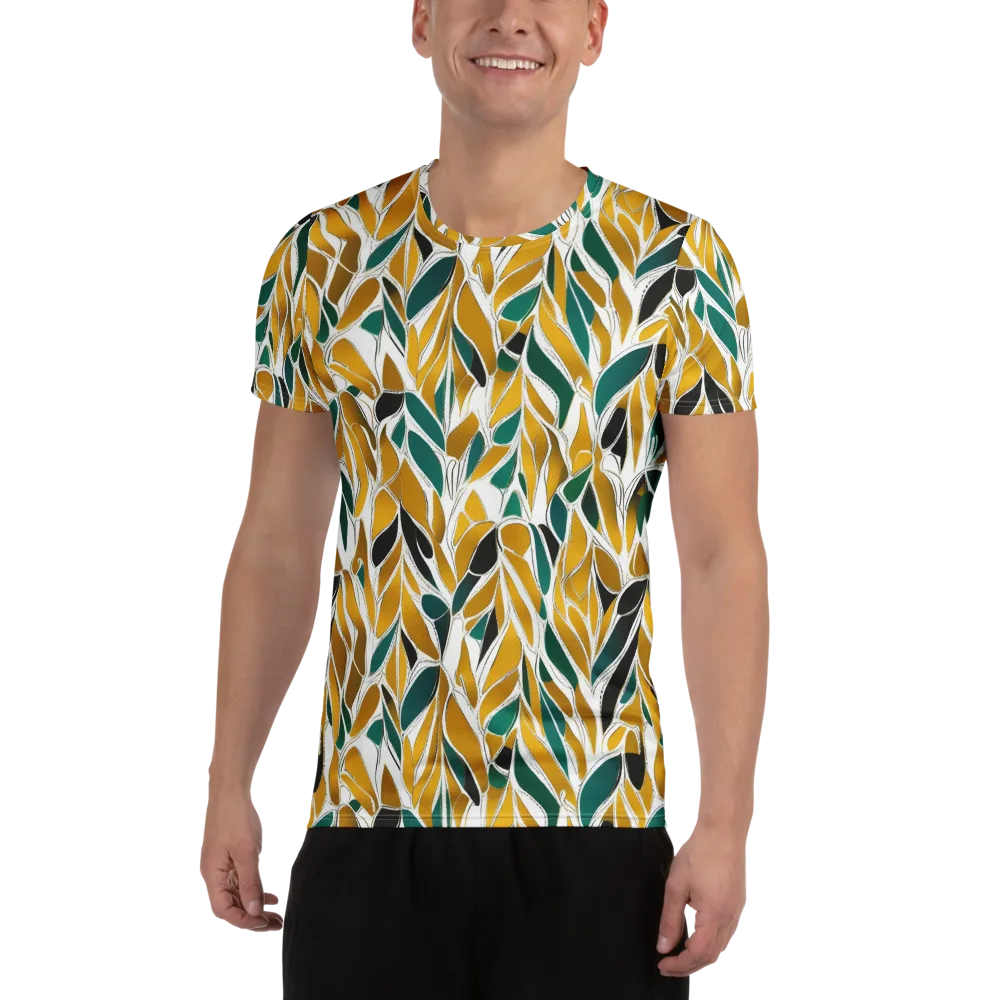 Verdant Marigold on Men's Athletic T-Shirt — Front