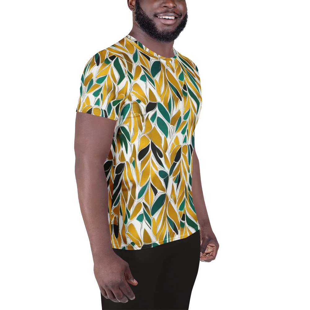 Verdant Marigold on Men's Athletic T-Shirt — Right