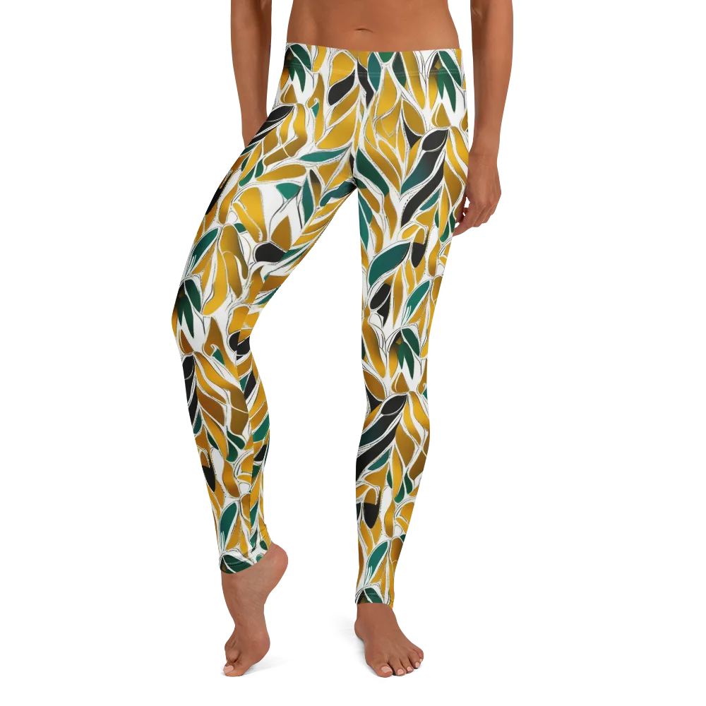 Verdant Marigold on Leggings — Front