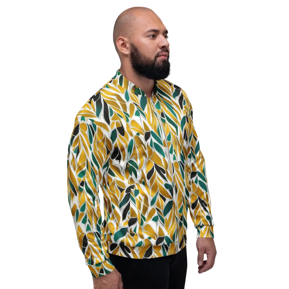 Verdant Marigold on Bomber Jacket — Right