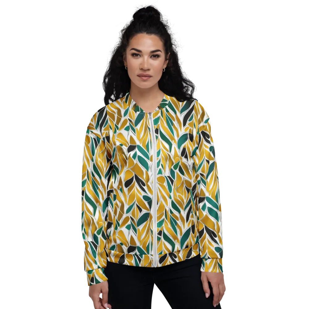 Verdant Marigold on Bomber Jacket — Front