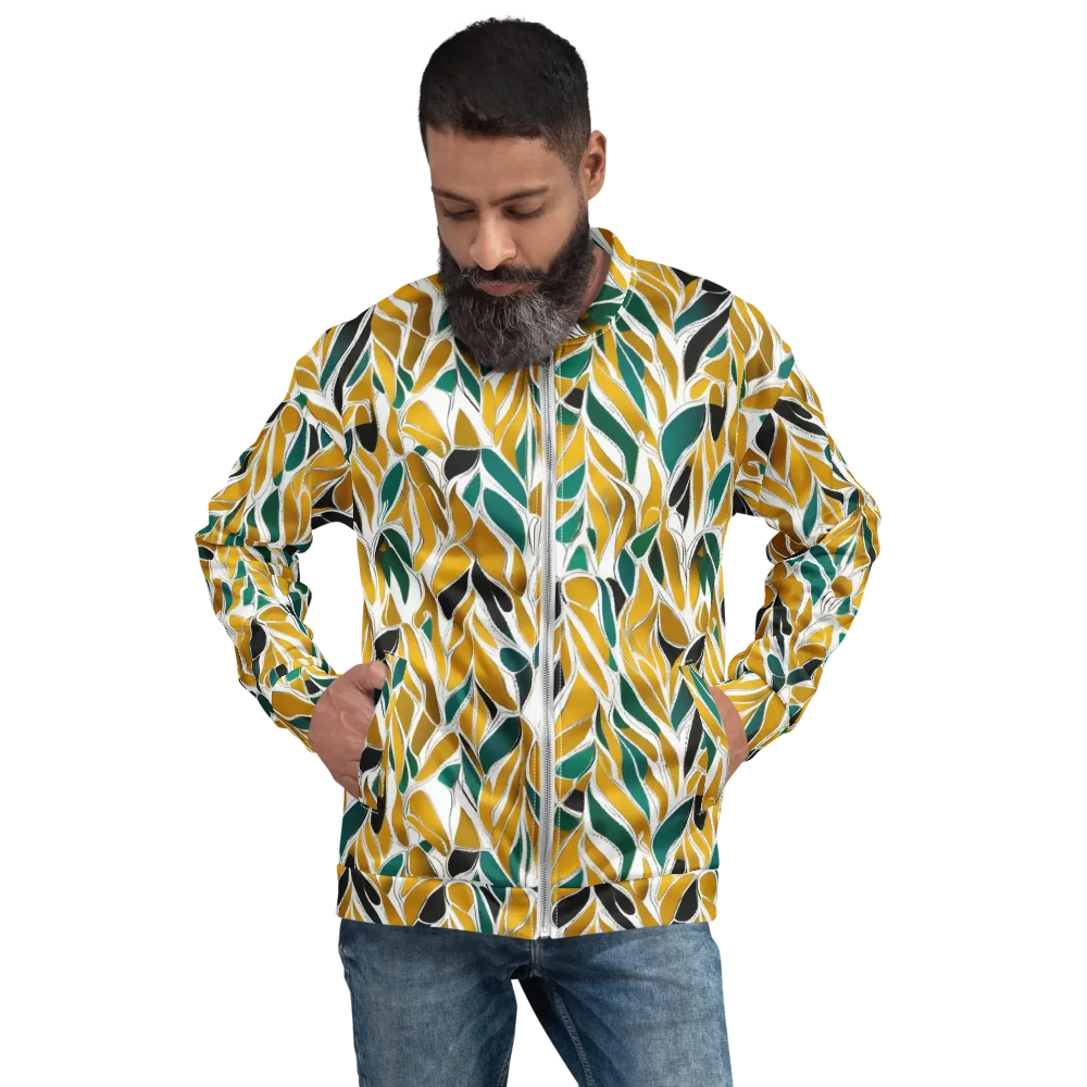 Verdant Marigold on Bomber Jacket — Front