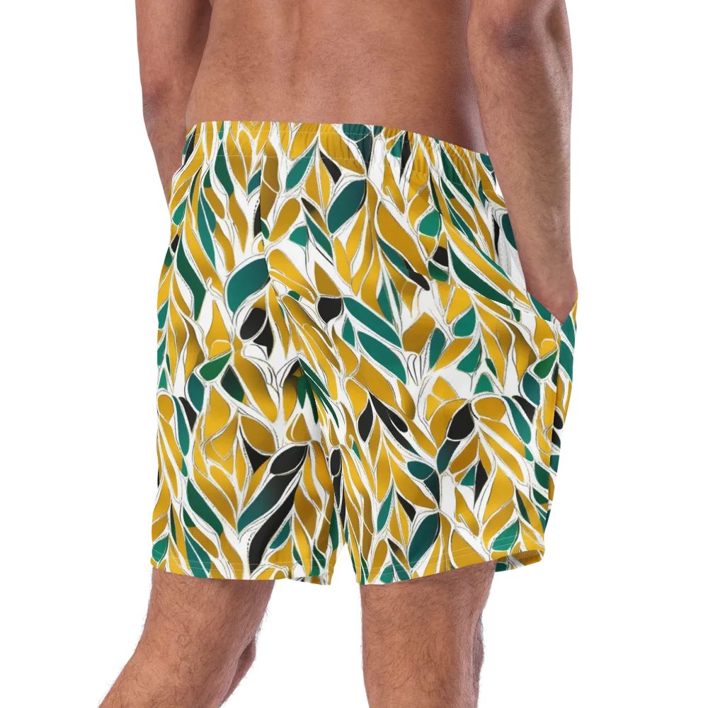Verdant Marigold on Swim Trunks — Right Back