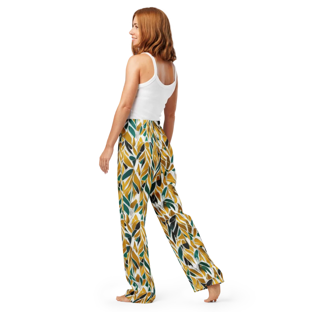 Verdant Marigold on Women's Pajama Pants — Back