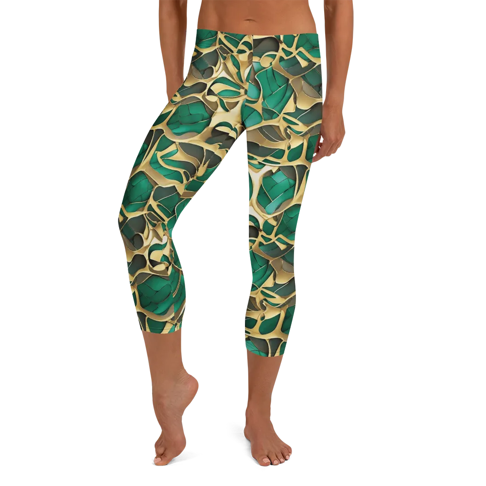 Jade Canopy on Capri Leggings — Front