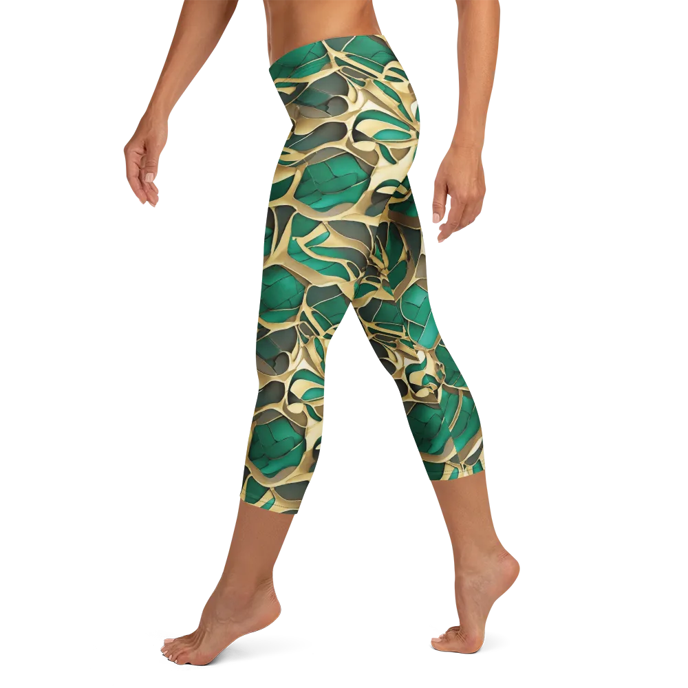 Jade Canopy on Capri Leggings — Left