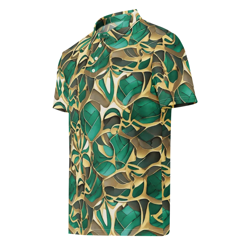 Jade Canopy on Men's Slim Fit Polo Shirt — Left Front