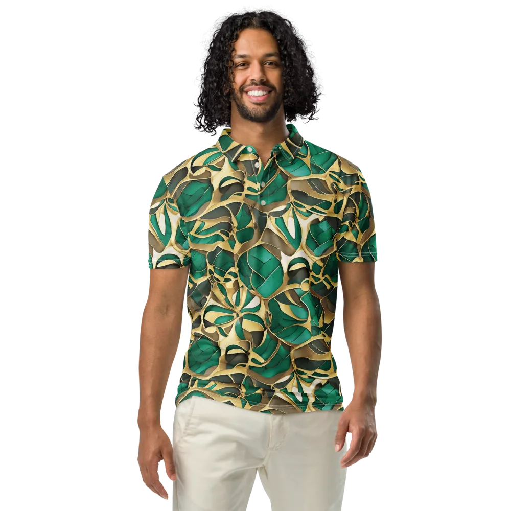 Jade Canopy on Men's Slim Fit Polo Shirt — Front
