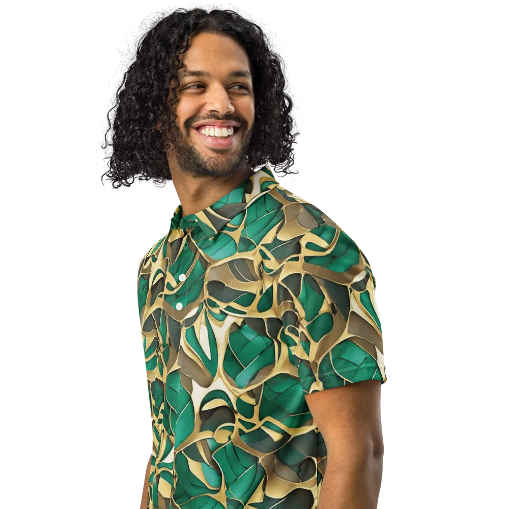 Jade Canopy on Men's Slim Fit Polo Shirt — Left Front