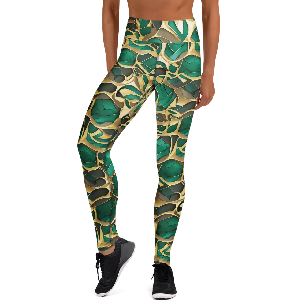 Jade Canopy on Yoga Leggings — Front