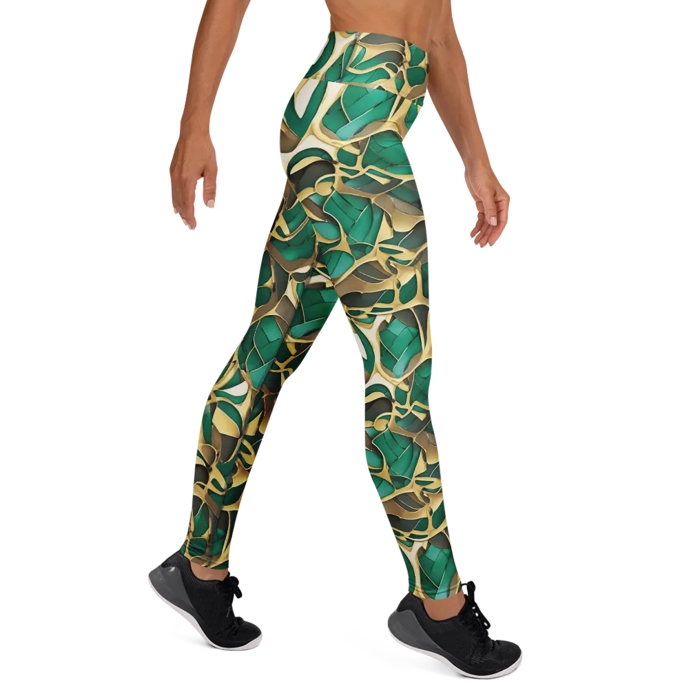 Jade Canopy on Yoga Leggings — Right