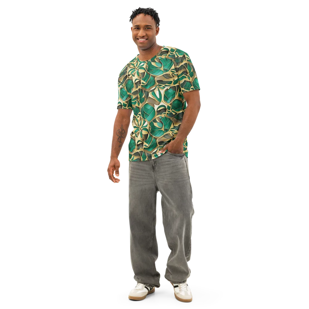 Jade Canopy on Men's Cotton Crew Neck T-Shirt — Front