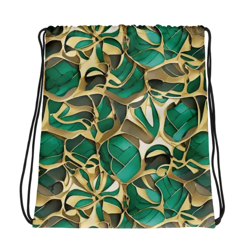Jade Canopy on a Drawstring Bag