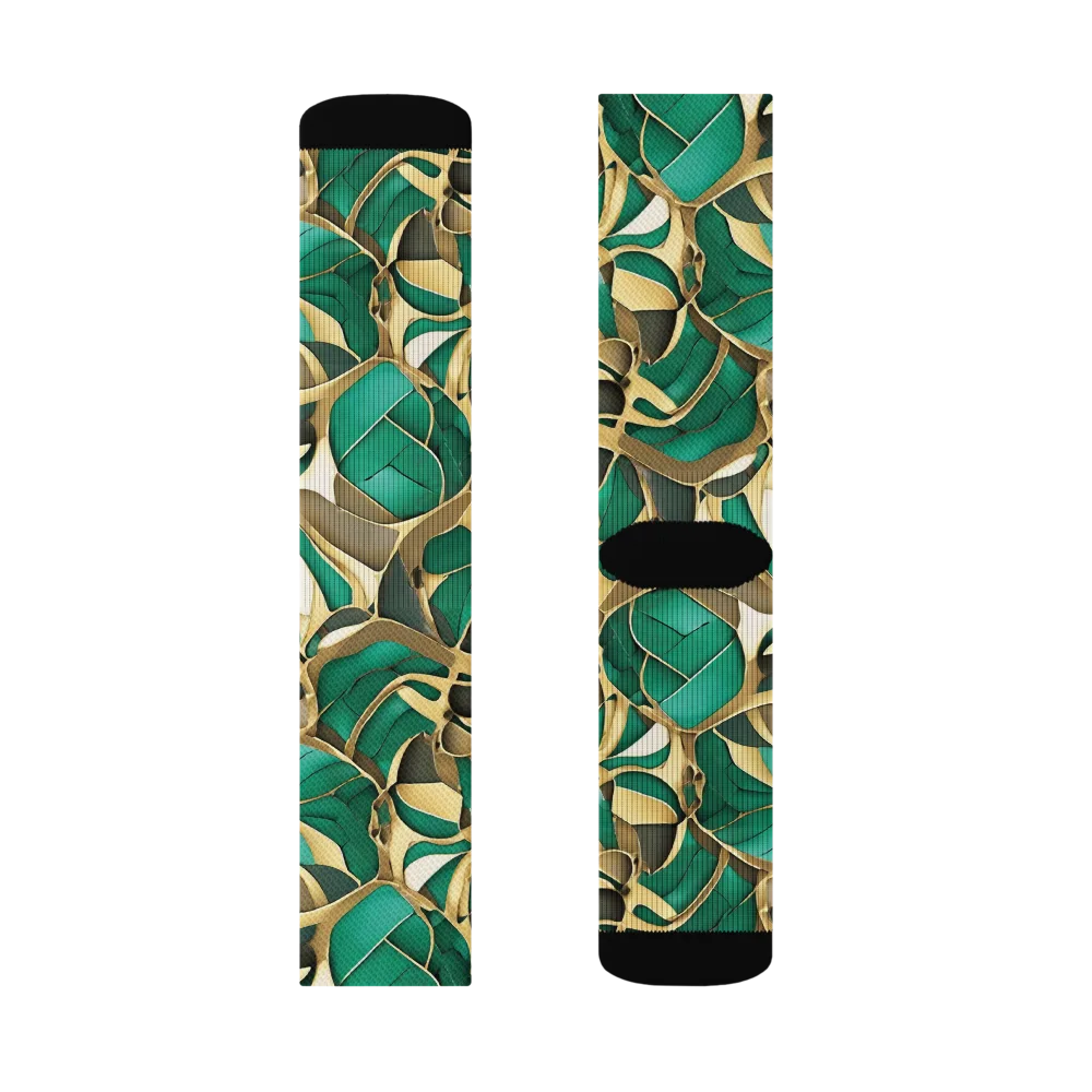 Jade Canopy on Socks — Right Sock