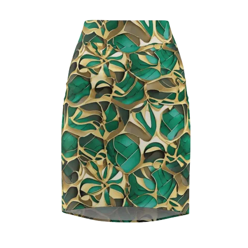 Jade Canopy on a Pencil Skirt