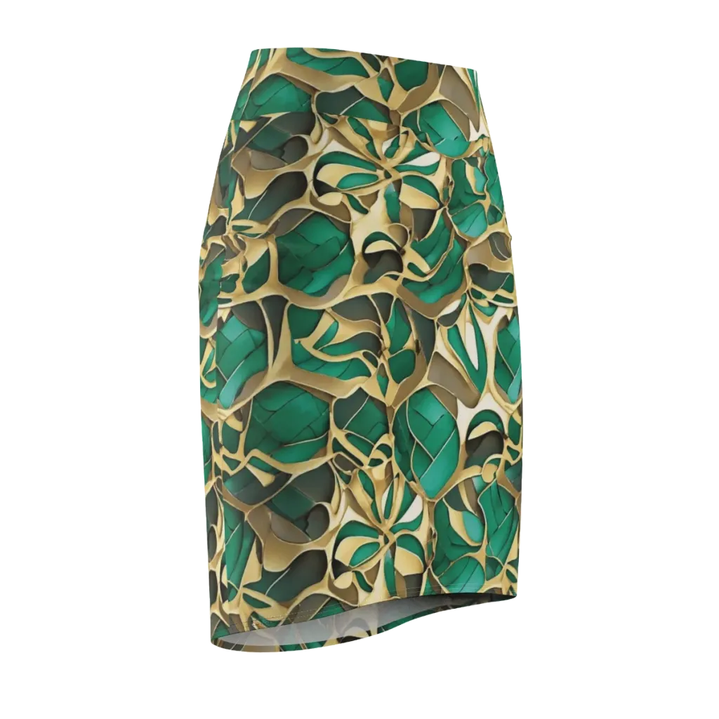 Jade Canopy on Pencil Skirt — Front Side