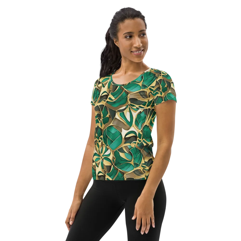 Jade Canopy on Women's Athletic T-Shirt — Left