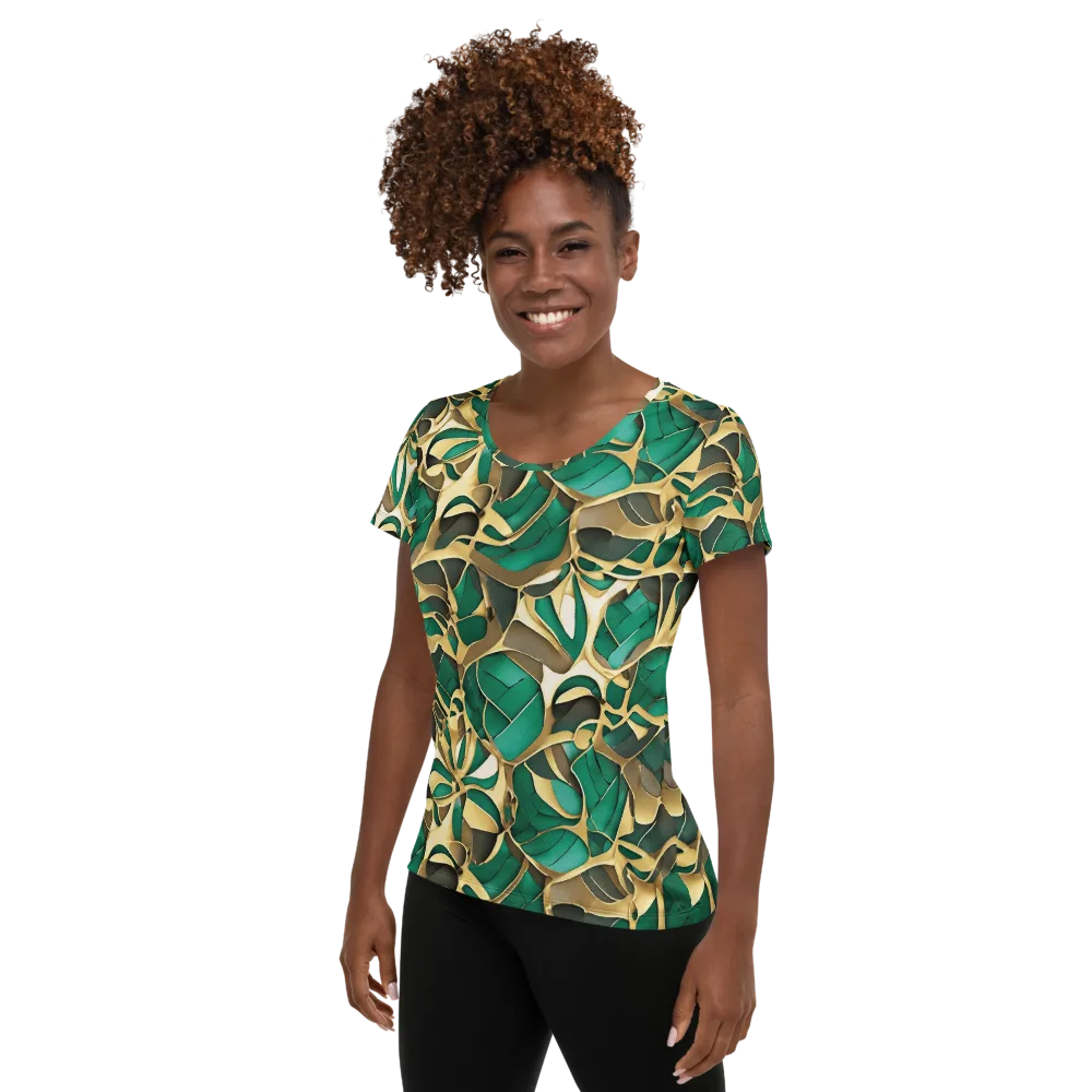 Jade Canopy on Women's Athletic T-Shirt — Left
