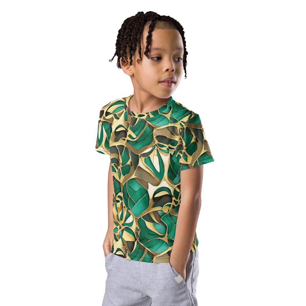Jade Canopy on Kids Crew Neck T-Shirt — Left Front