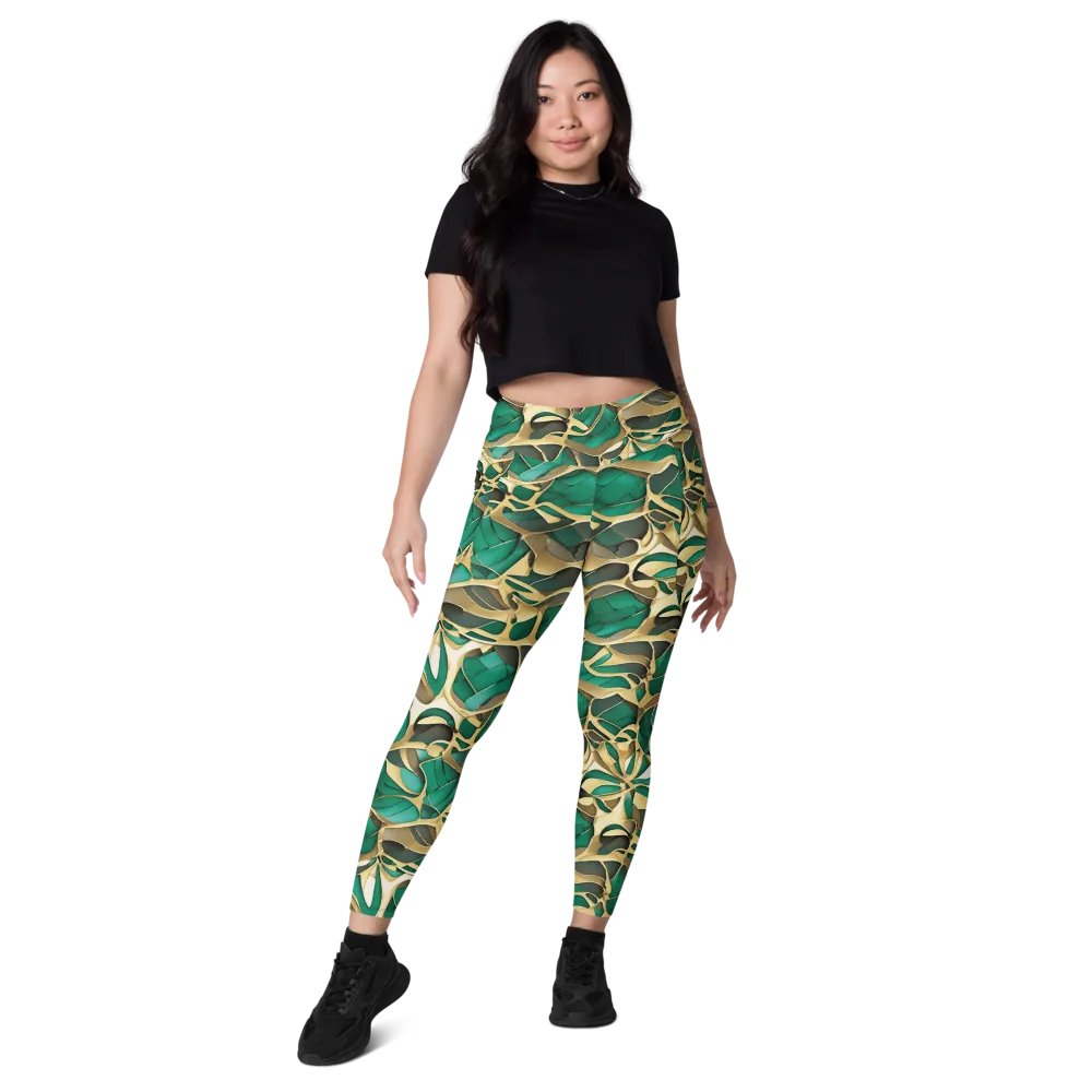 Jade Canopy on Leggings with Pockets — Front