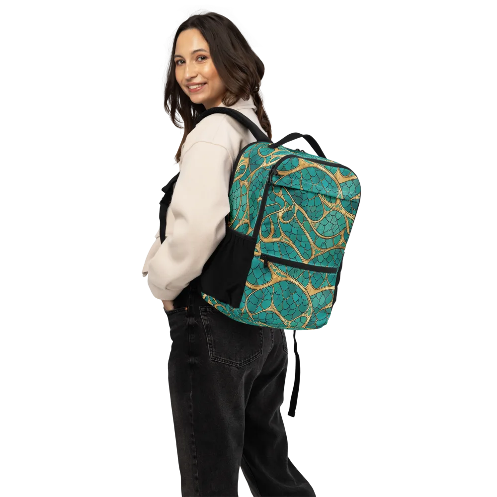 Mermaid Trellis on Utility Backpack — Back