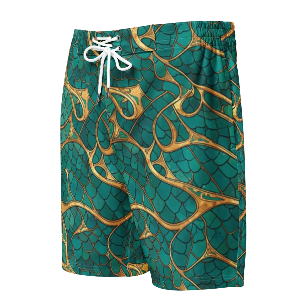 Mermaid Trellis on Men's Board Shorts — Front