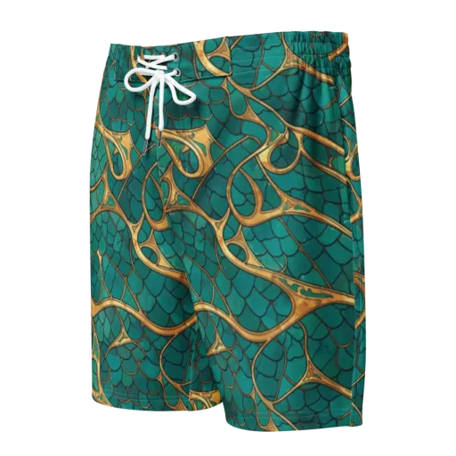 Mermaid Trellis on a Men's Board Shorts