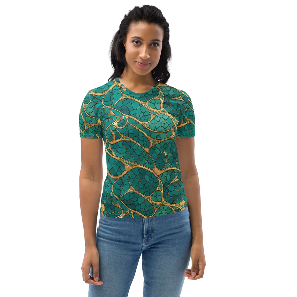 Mermaid Trellis on Women's Crew Neck T-Shirt — Front