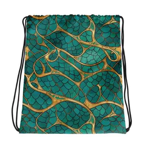 Mermaid Trellis on a Drawstring Bag