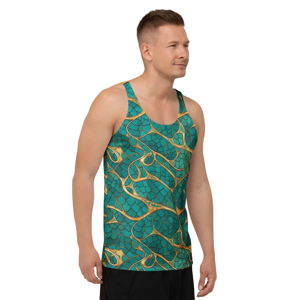 Mermaid Trellis on Men's Tank Top — Right Front