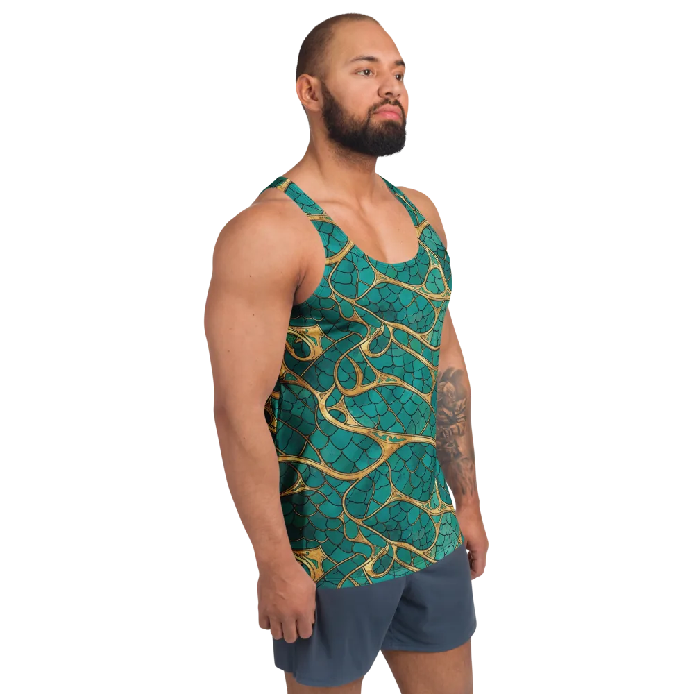 Mermaid Trellis on Men's Tank Top — Right Front