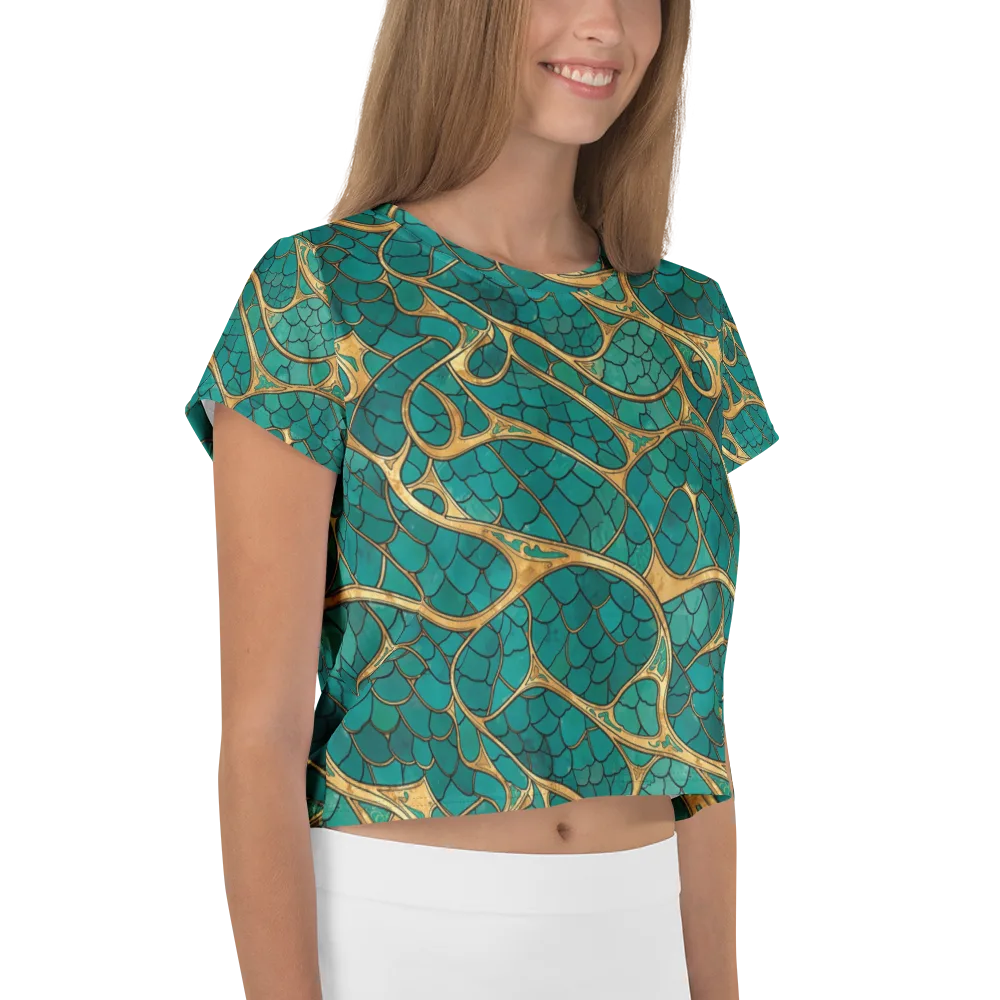 Mermaid Trellis on Crop Tee — Right
