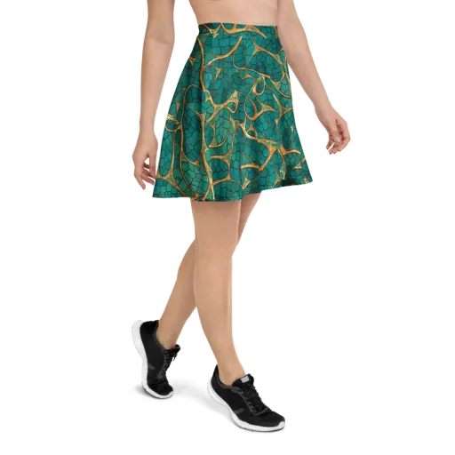 Mermaid Trellis on a Skater Skirt