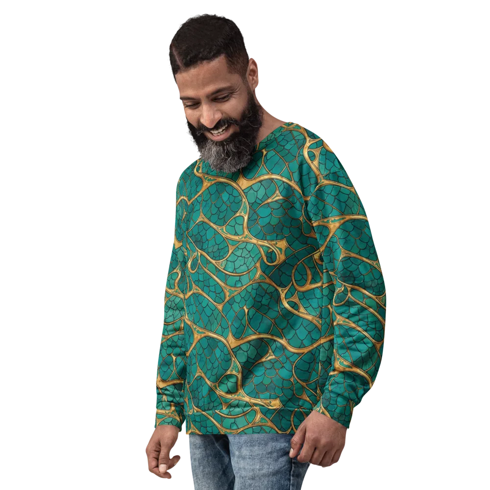 Mermaid Trellis on Sweatshirt — Left Front