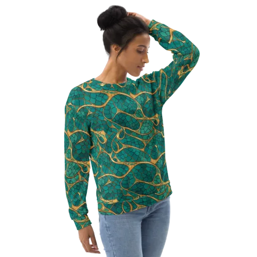 Mermaid Trellis on a Sweatshirt