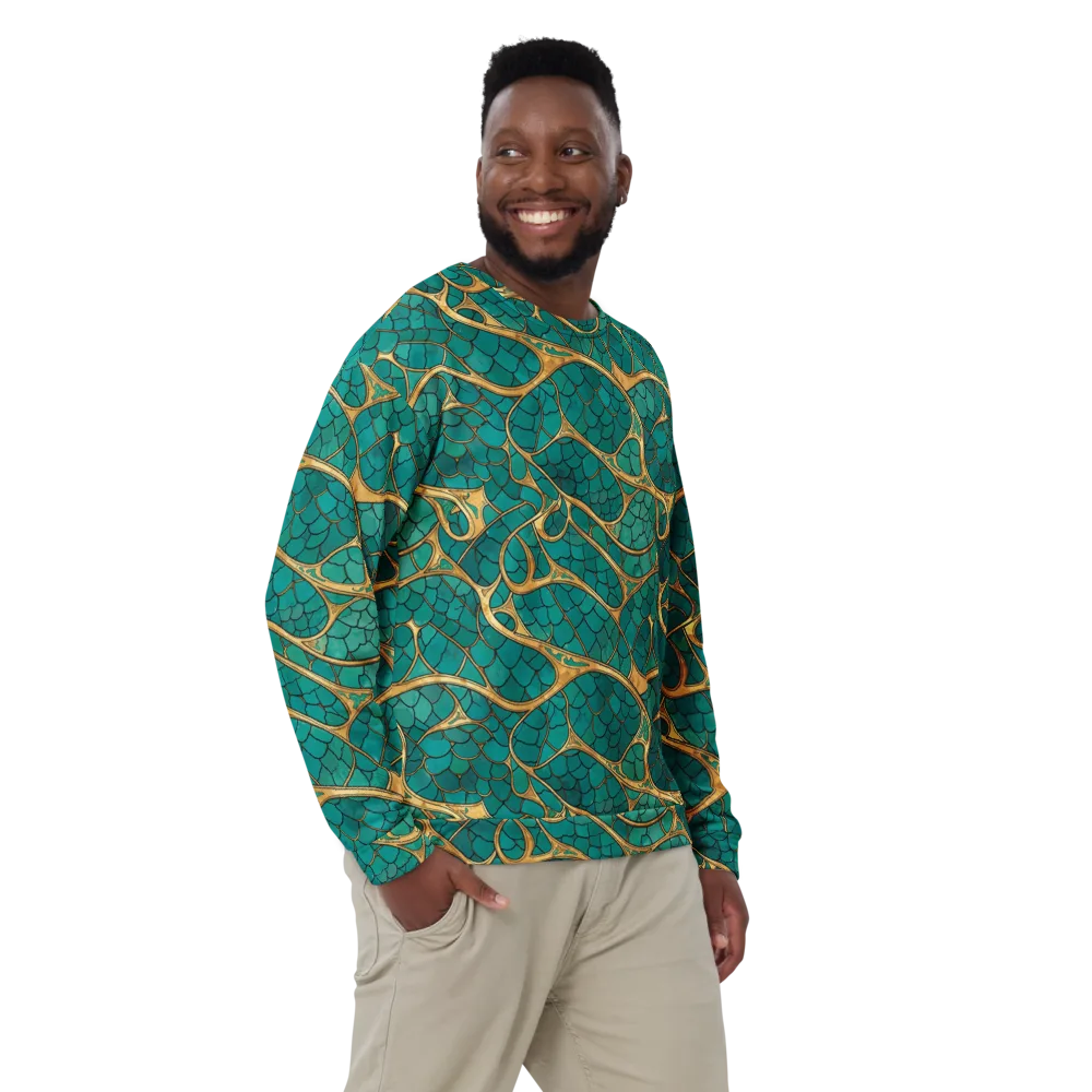 Mermaid Trellis on Sweatshirt — Front