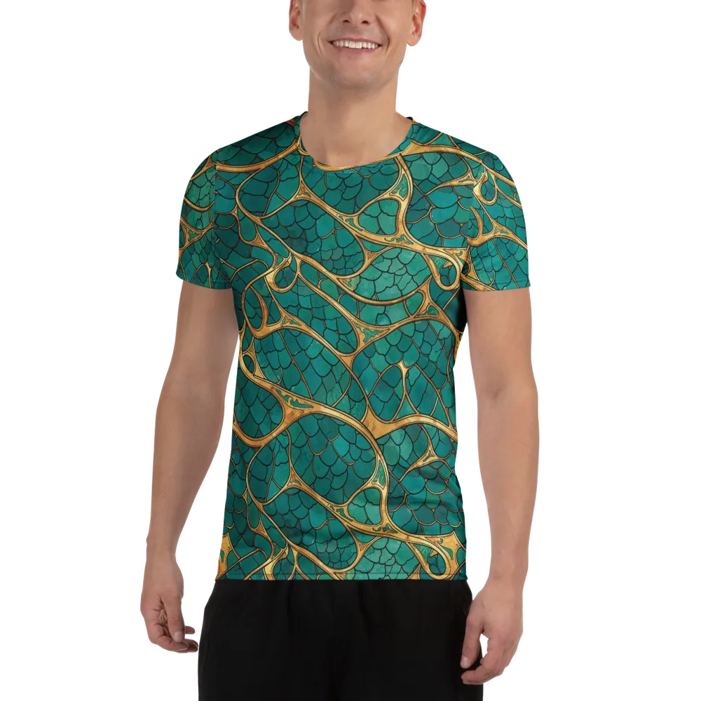 Mermaid Trellis on Men's Athletic T-Shirt — Front