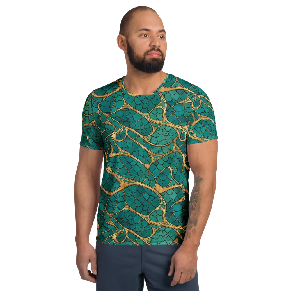 Mermaid Trellis on Men's Athletic T-Shirt — Front