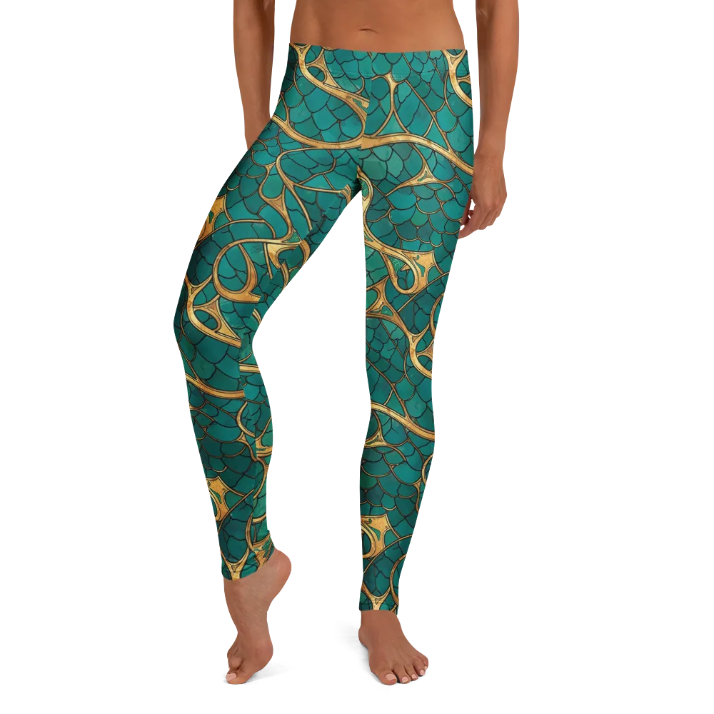Mermaid Trellis on Leggings — Front