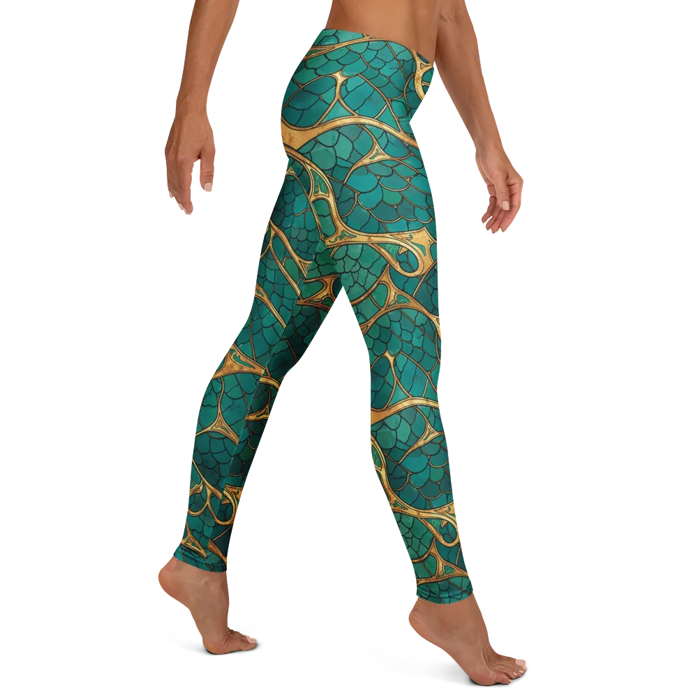 Mermaid Trellis on Leggings — Right