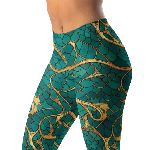 Mermaid Trellis on a Leggings