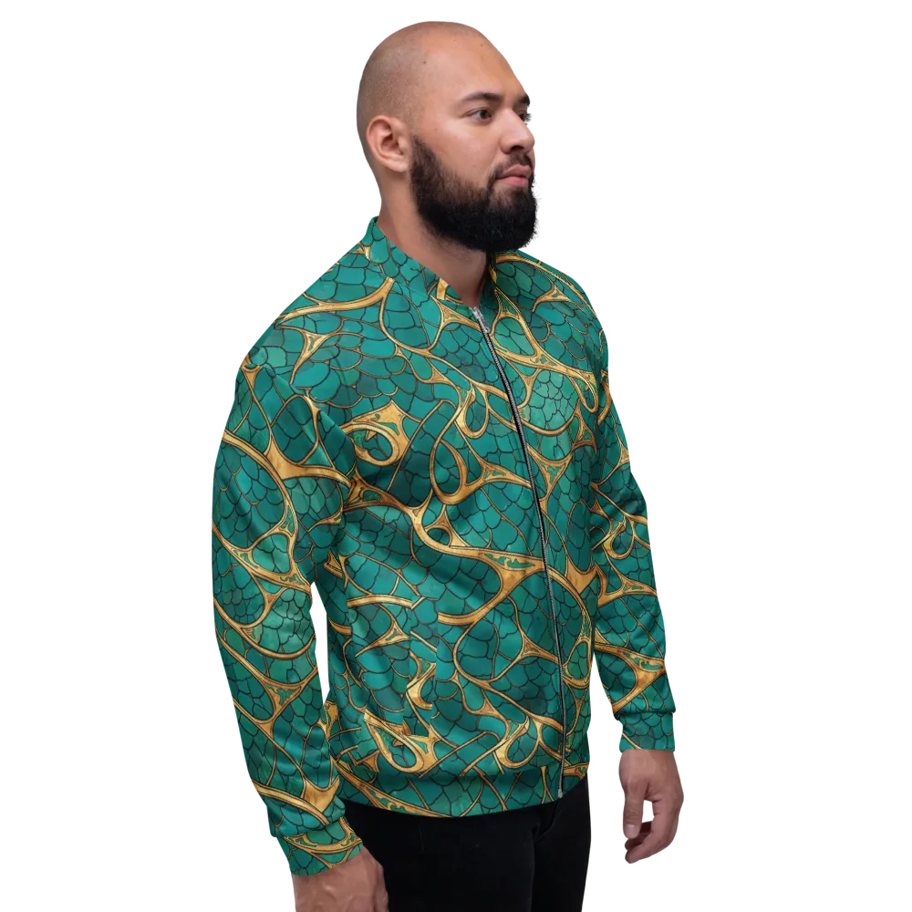 Mermaid Trellis on Bomber Jacket — Right