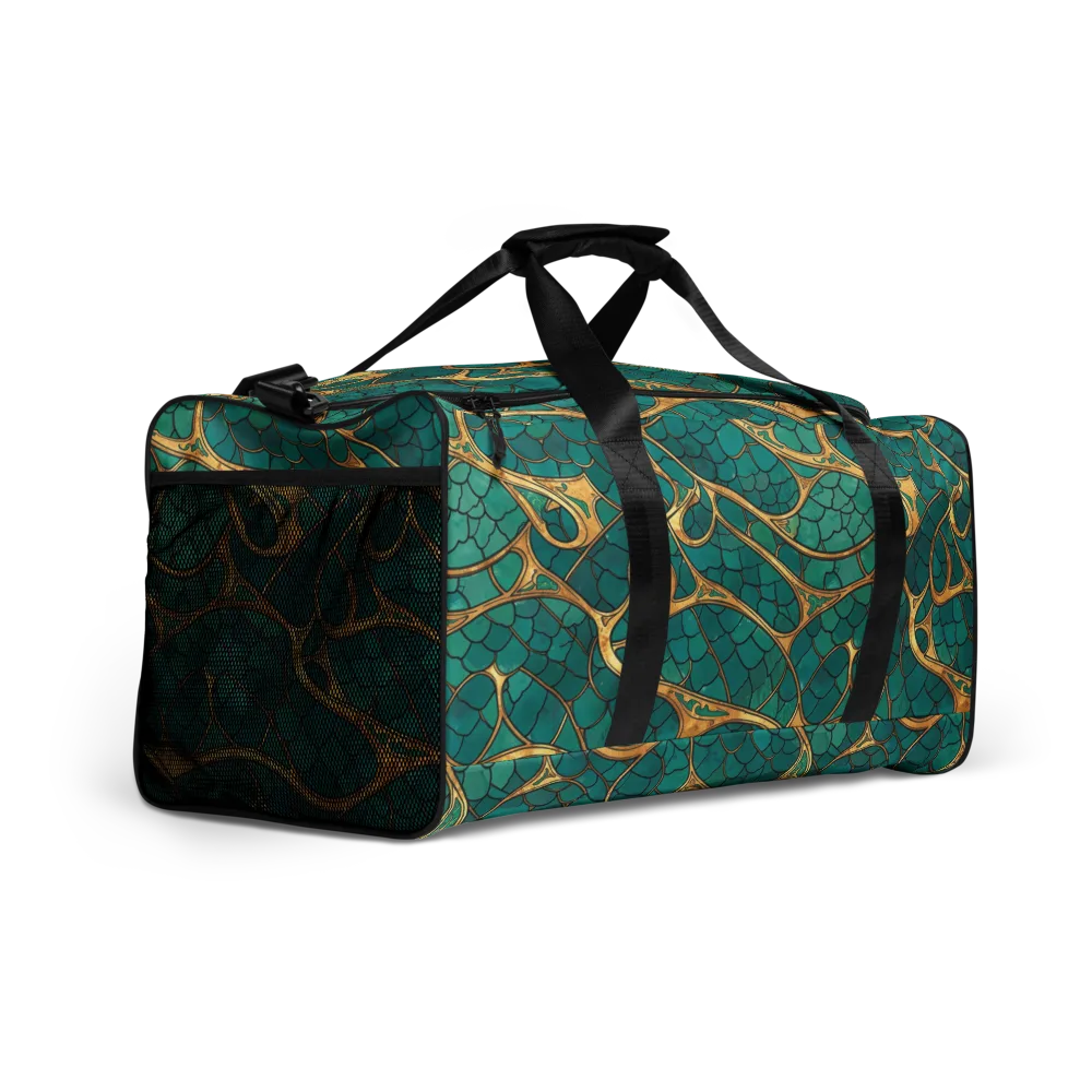 Mermaid Trellis on Duffle Bag — Right Front
