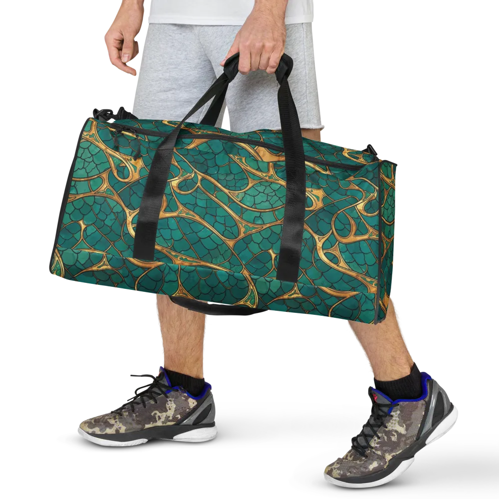 Mermaid Trellis on Duffle Bag — Front
