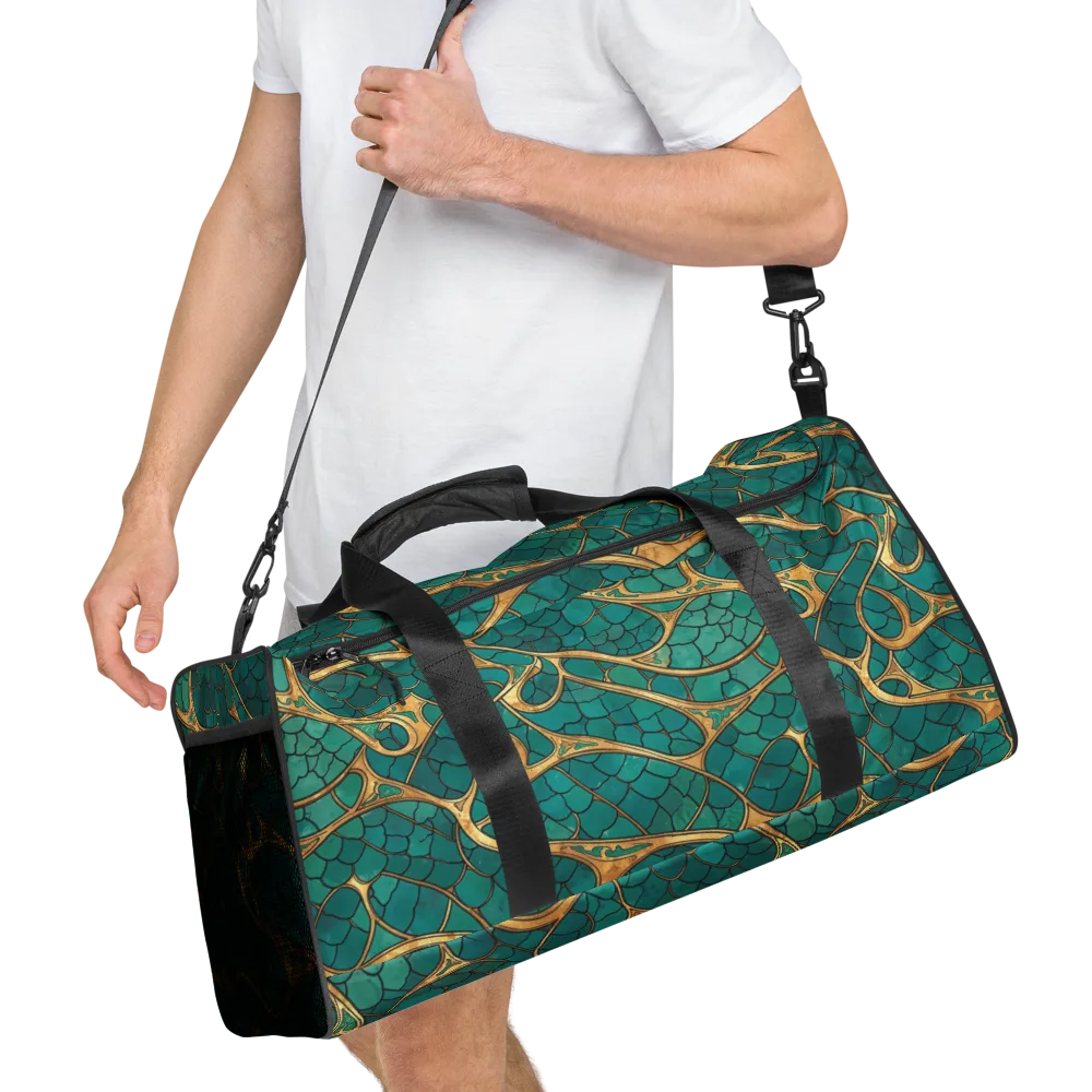 Mermaid Trellis on Duffle Bag — Right Front