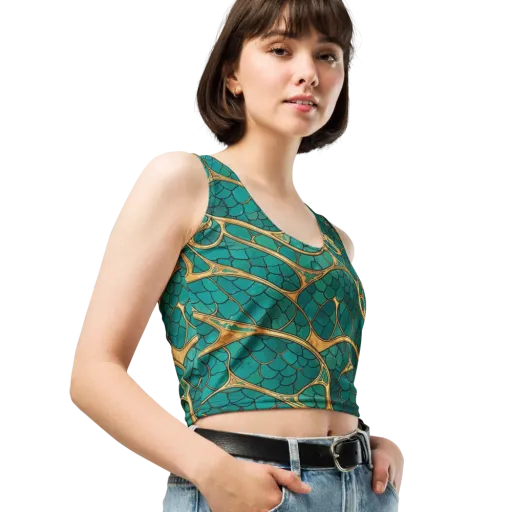 Mermaid Trellis on a Crop Top