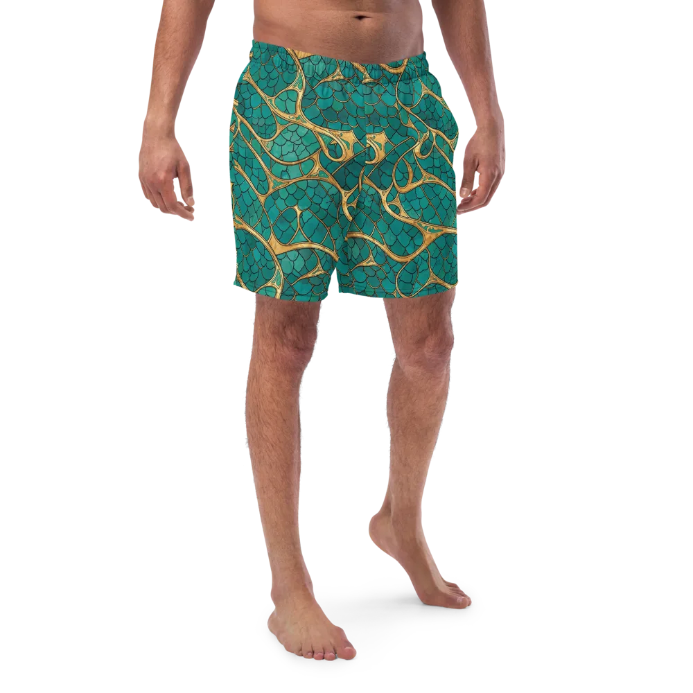 Mermaid Trellis on Swim Trunks — Front