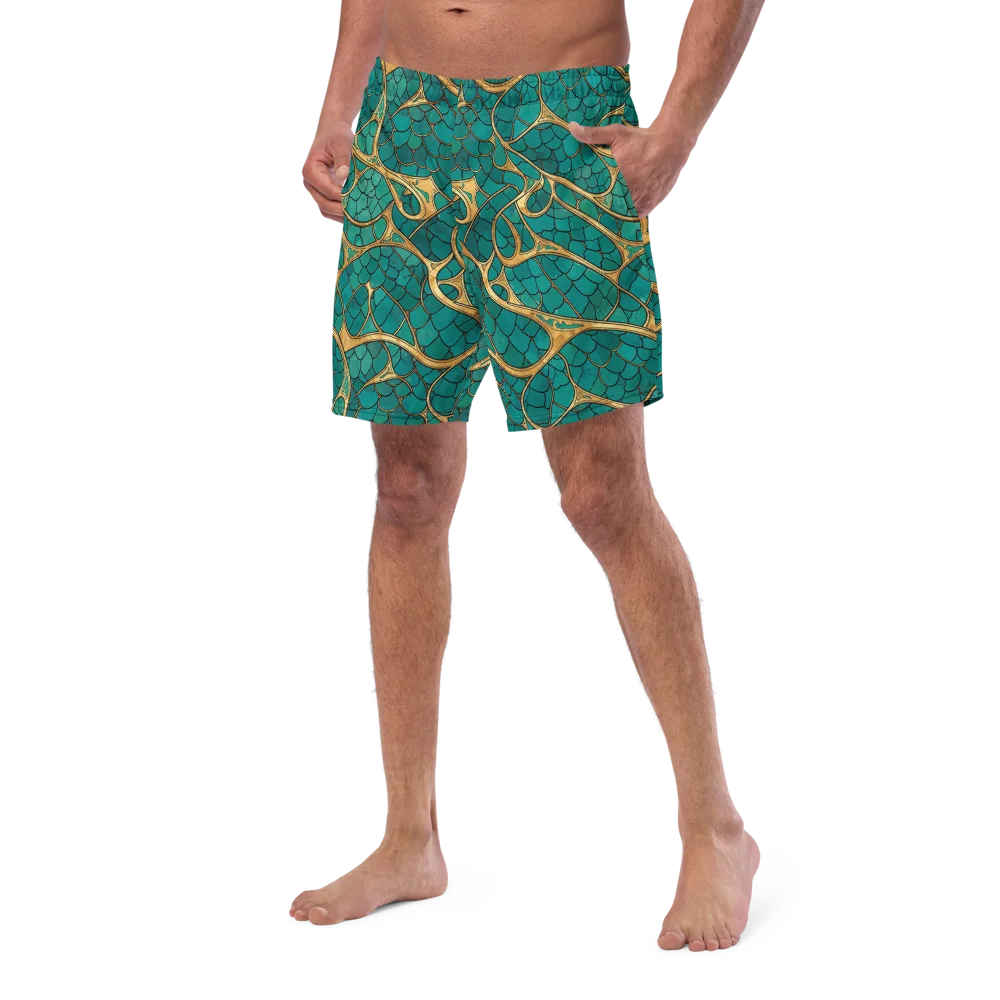 Mermaid Trellis on Swim Trunks — Left Front