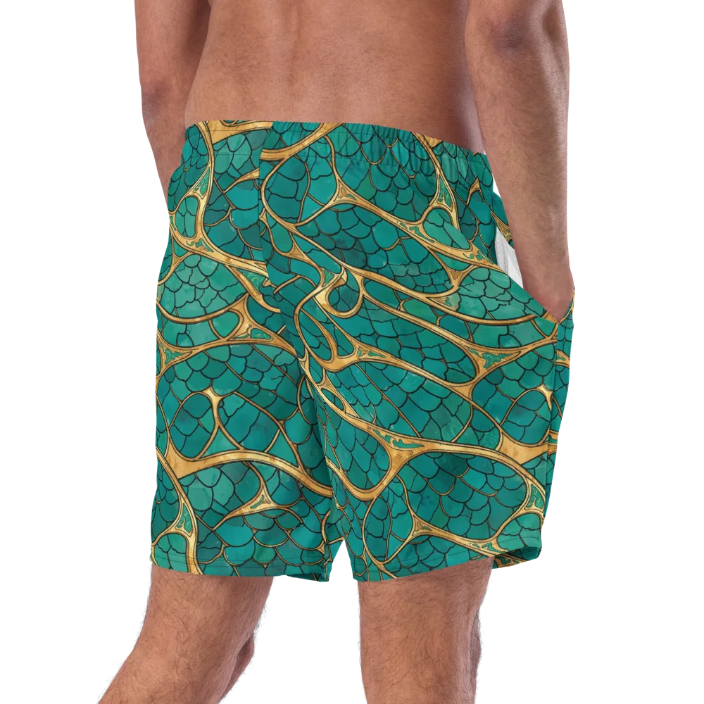 Mermaid Trellis on Swim Trunks — Right Back